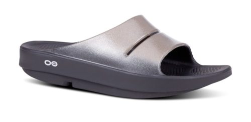 Women's OOahh Luxe Slide Sandal - Latte - OOFOS main view